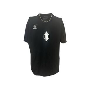 Nice Futbolr Clothing large solid black Short Sleeve USA Made Cotton T Shirt Gra